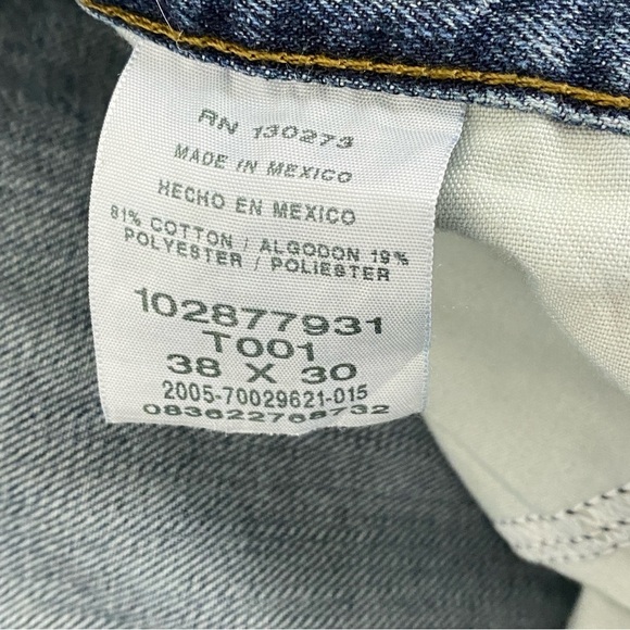 Lee CarpenterJeans Loose Fit Mens 38 X 30 Relaxed Straight Leg Medium Wash Blue - Picture 3 of 10